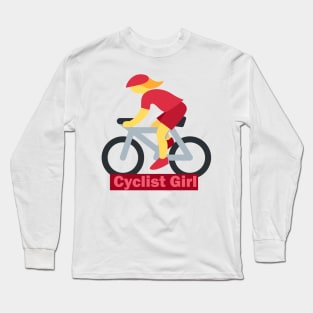 Cyclist girl Long Sleeve T-Shirt